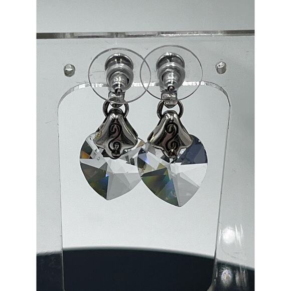 Brighton Silver Tone Crystal Heart
Dangle Earrings w/ Tin - Picture 7 of 14